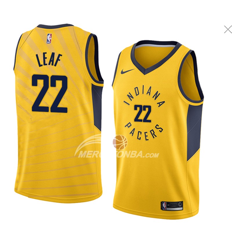 Maglia Indiana Pacers Tj Leaf Statement 2018 Giallo
